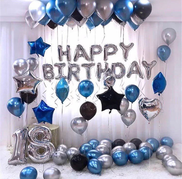 Silver Blue 73 Pcs HBD Party Deal Silver Blue 73 Pcs HBD Party Deal